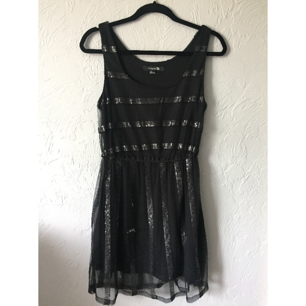 Black sequins stripe dress- Forever 21